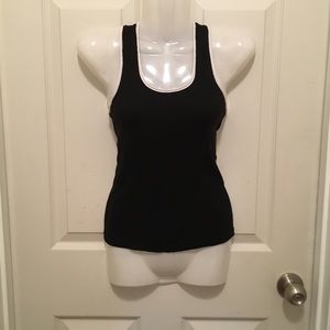 EXPRESS Racerback Tank Black White Trim M
